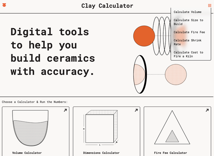Clay Calculator website 5