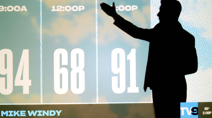 Weather forecast, featuring ,  and 