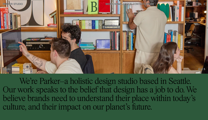 Parker Studio portfolio website 5