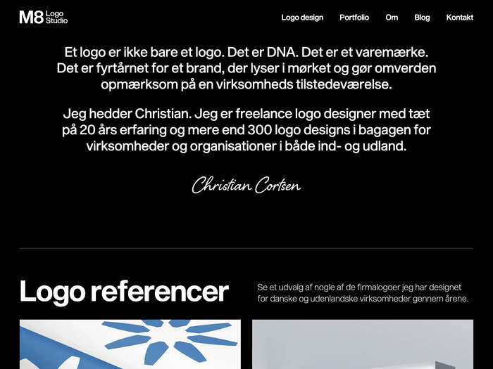 M8 Logo Studio portfolio website 2