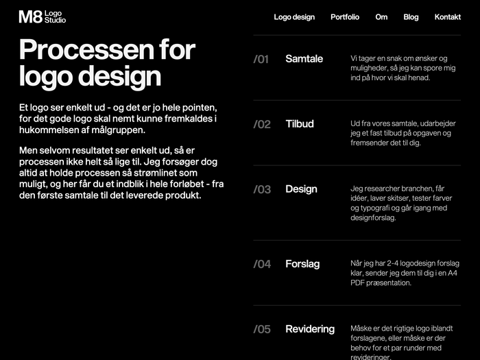 M8 Logo Studio portfolio website 3