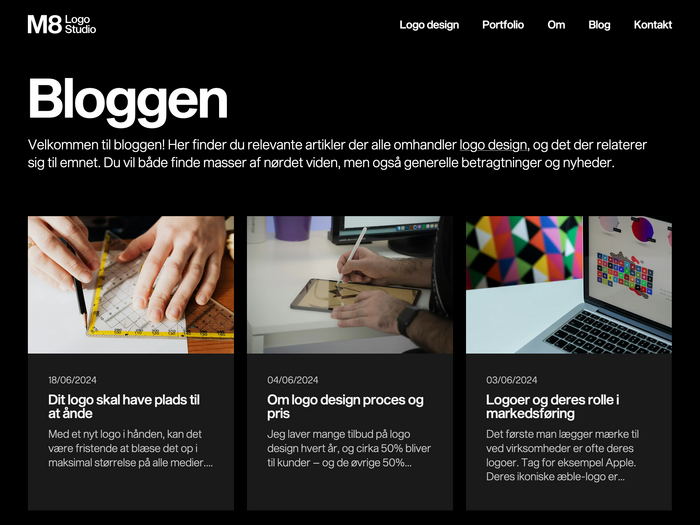 M8 Logo Studio portfolio website 4