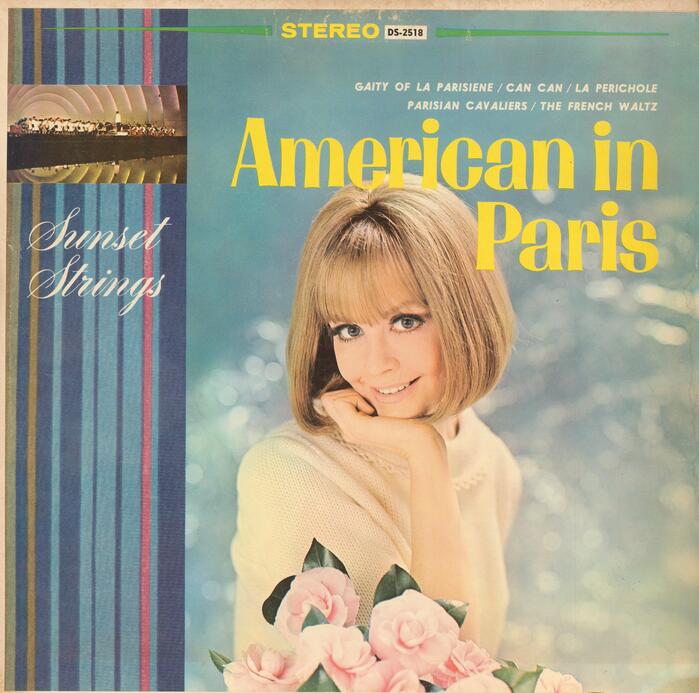 American in Paris, 1966 [More info on Discogs]. The track names are set in oblique caps from  Extra Bold.