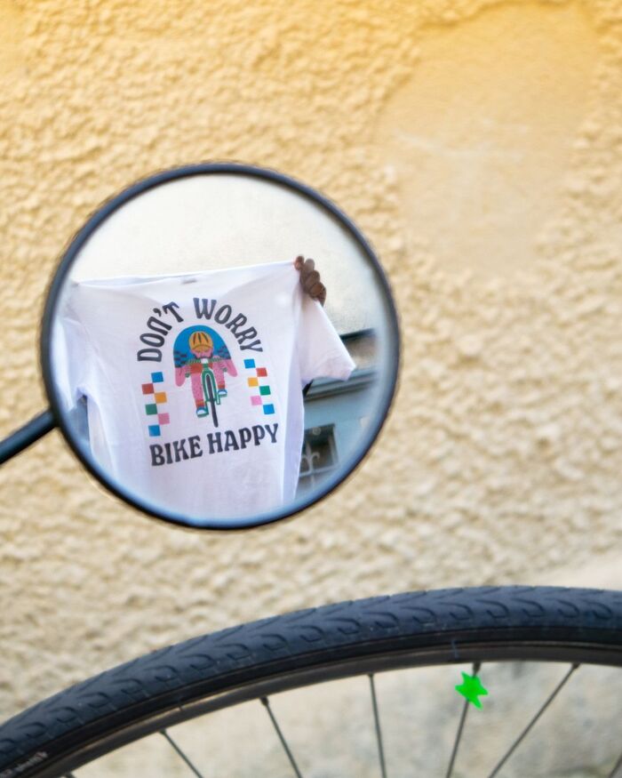 “Don’t Worry, Bike Happy” T-shirt 4