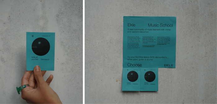 Ekle Music School branding 5