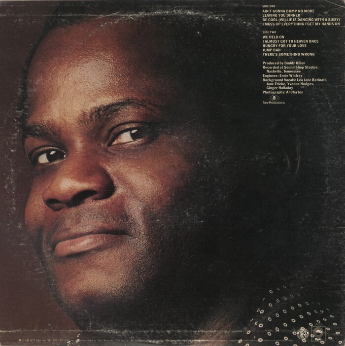 Back cover with the song names in 