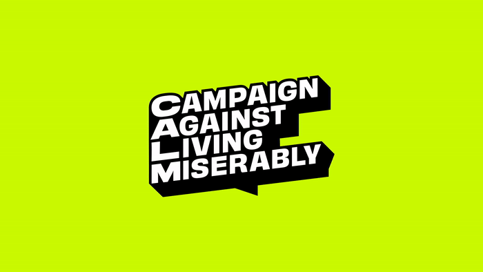 CALM (Campaign Against Living Miserably) rebrand 2