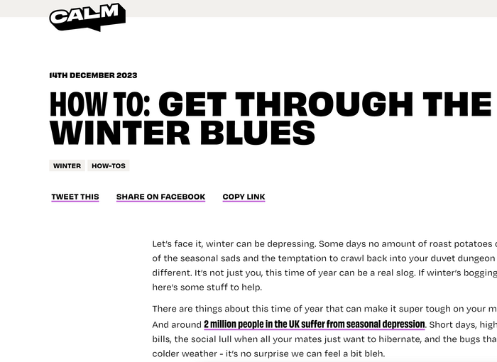 CALM (Campaign Against Living Miserably) rebrand 6