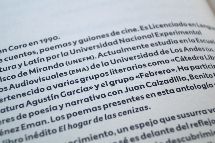 Note the mixed types: Lira Sans Bold with National Bold Italic.