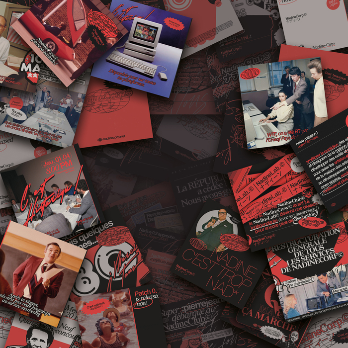 Assorted social media posts. The script fonts featured on some of them are  and .