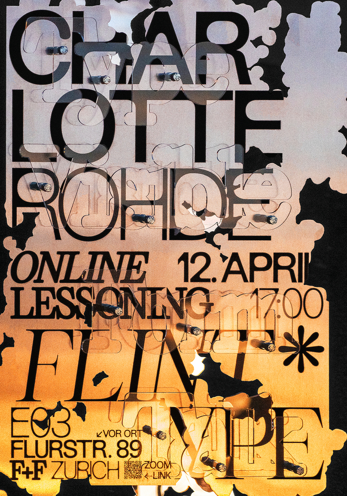 Charlotte Rohde and Flint*ype lecture, F+F Zurich 2