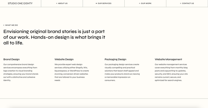 Studio One Eighty branding and website 4