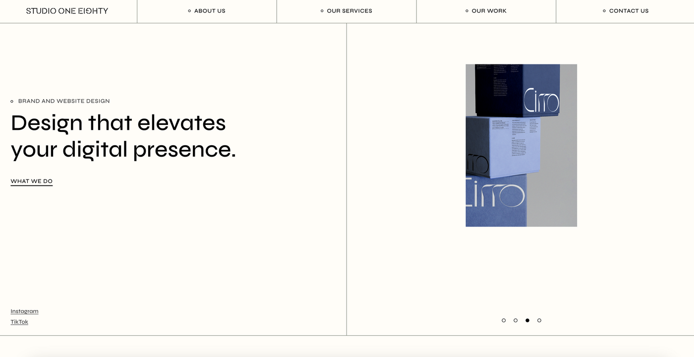 Studio One Eighty branding and website - Fonts In Use
