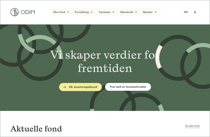 Odin Forvaltning website 1