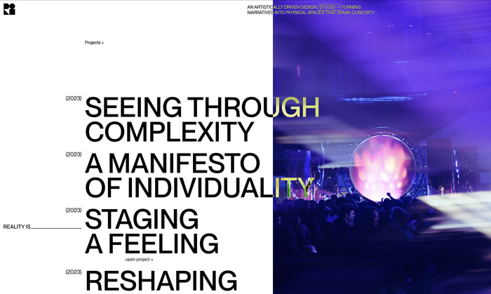 Reality is_ portfolio website 4