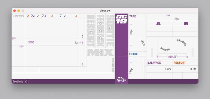 The French version of the static interface, rendered by Coldtype before interactive elements are added to the interface in the running plugin