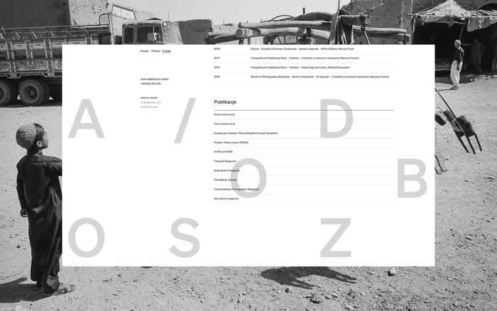 A / DOBOSZ portfolio website 6