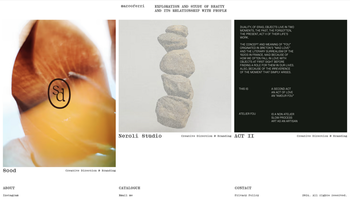 Logo and text on the homepage are all shown in Droulers.