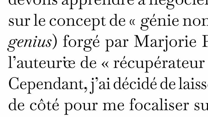 An example of gender-inclusive typography at work: “l’auteur/autrice” uses ’s typographic option of showing both male and female versions of the word “author” as equally important.