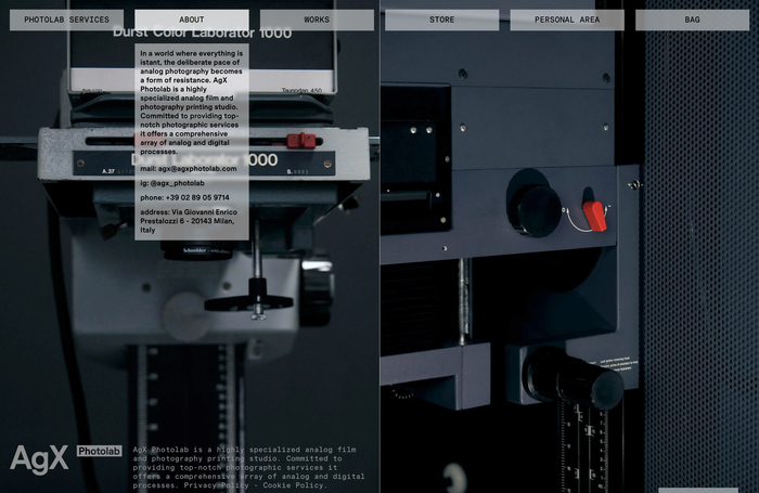 AgX Photolab website 1