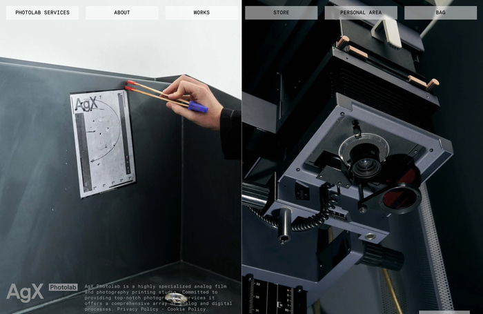 AgX Photolab website 5