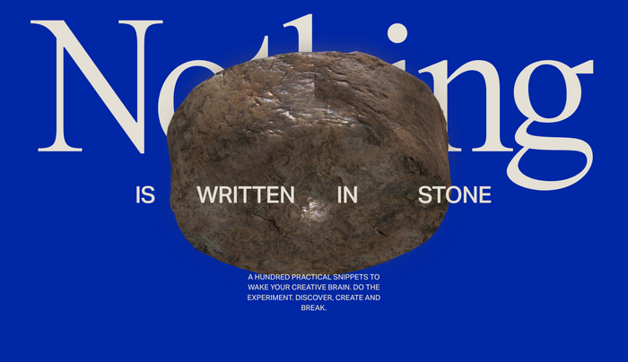 “Nothing is written in stone” by Kreatives 2
