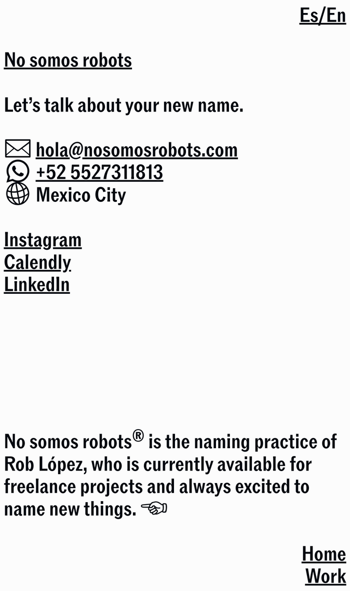 No Somos Robots website (2024) 3