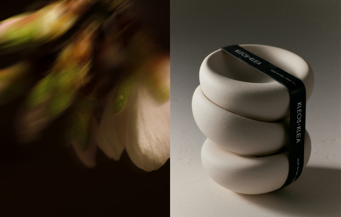 These potent formulas are activated with the Thallo bowl, also designed by Voodoo Voodoo studio. This custom ceramic piece features a gently textured surface and refined silhouette. Designed to fit in the palm of the hand, it guides the fingers and enhances the sensory experience. Each bowl is slightly unique, reflecting a handmade process.