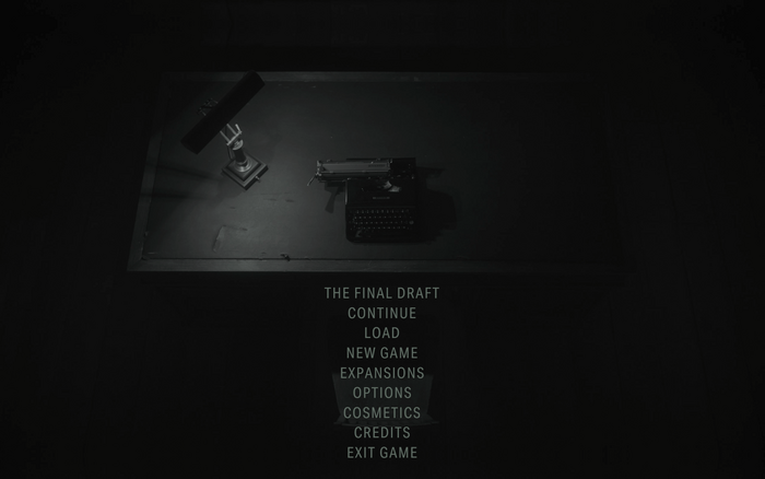 Main menu