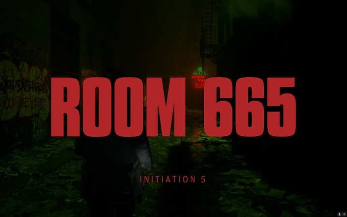 Title card in Wake’s story, this time set in a pinkish red
