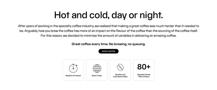 Solo Coffee website 4