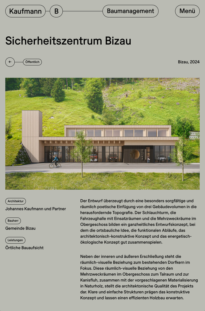 Kaufmann B Baumanagement website 3