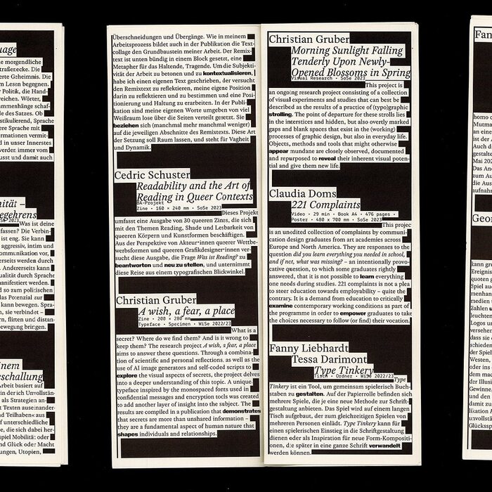 Doings of Typography / Typographical Acts 3