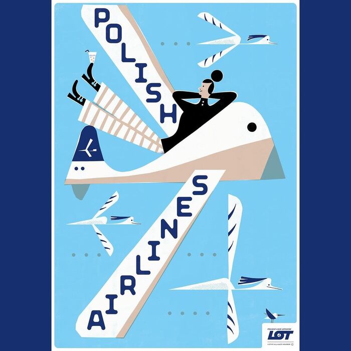 LOT Polish Airlines promotional poster 1