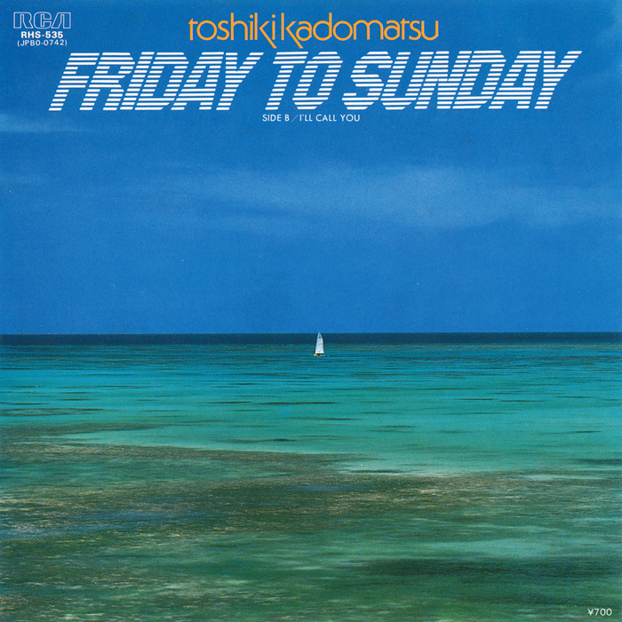 Toshiki Kadomatsu – “Friday to Sunday” single cover 1