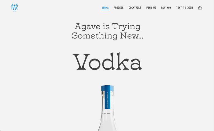 Tuppence as the primary typeface for the Weber Ranch Vodka brand