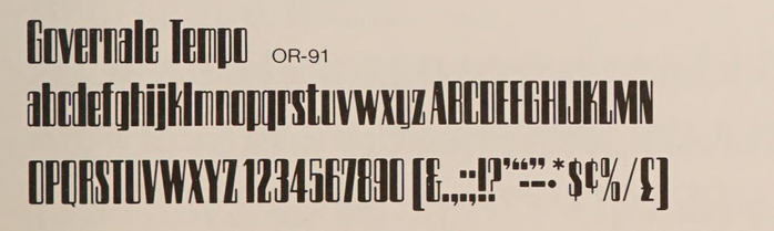 Specimen from The World-Famous Photo Typositor Alphabet Library in 1973. (pg. 103)