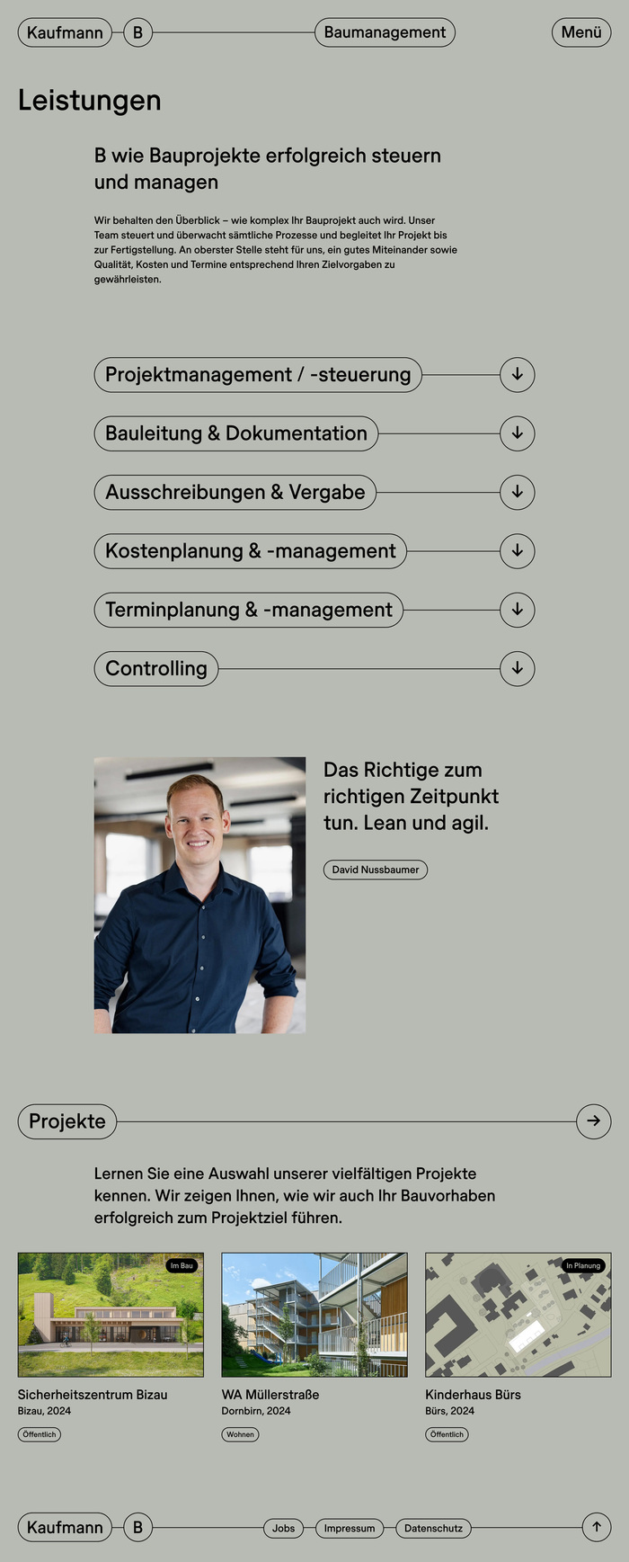 Kaufmann B Baumanagement website 7