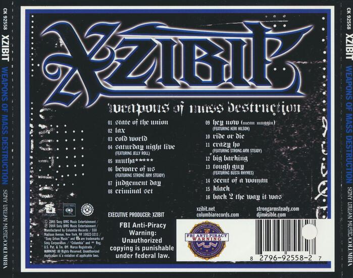 The song list is set in Flyer Release, combined with . The anti-piracy warning uses  Black.
