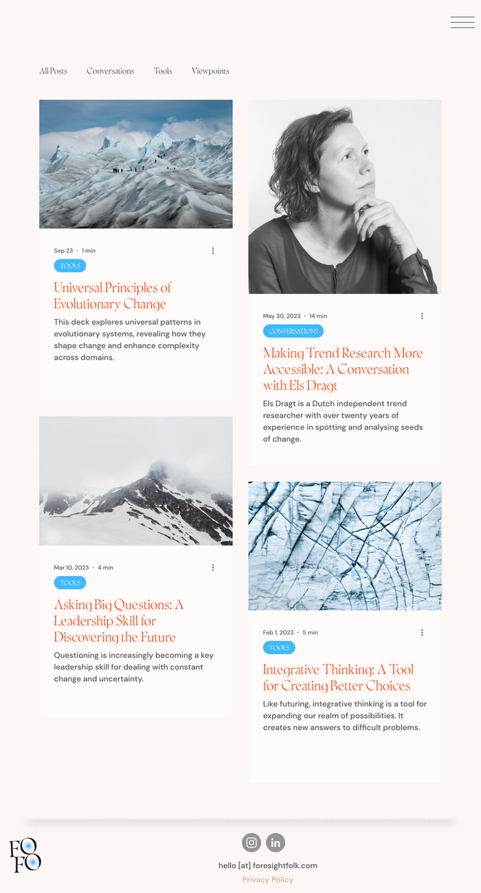 Foresight Folk website 4