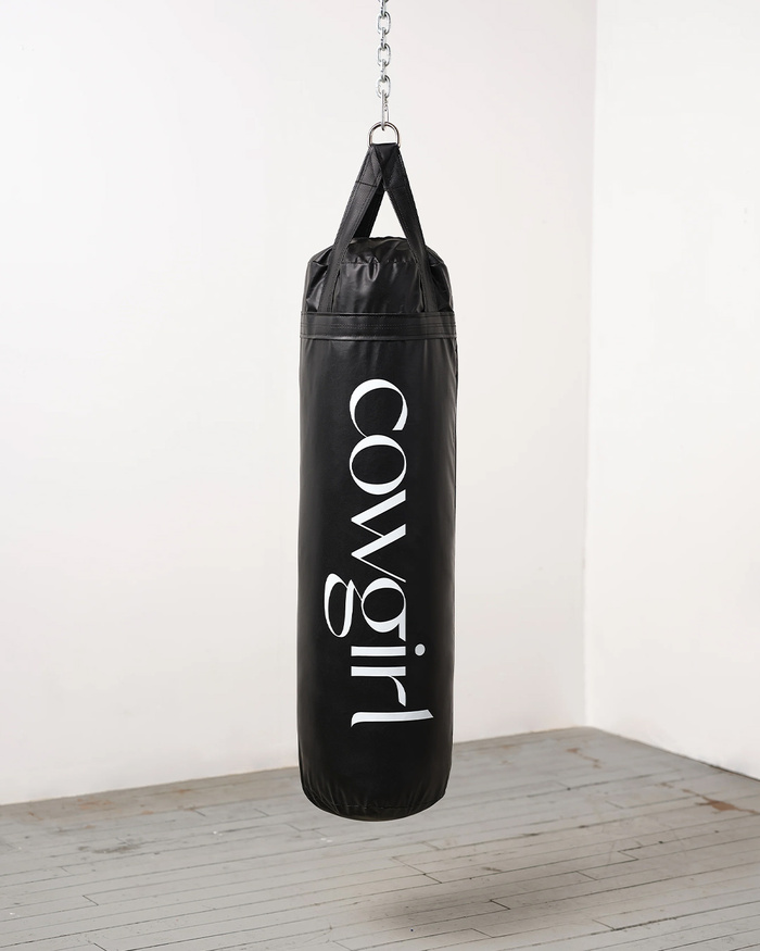 Cowgirl punching bag