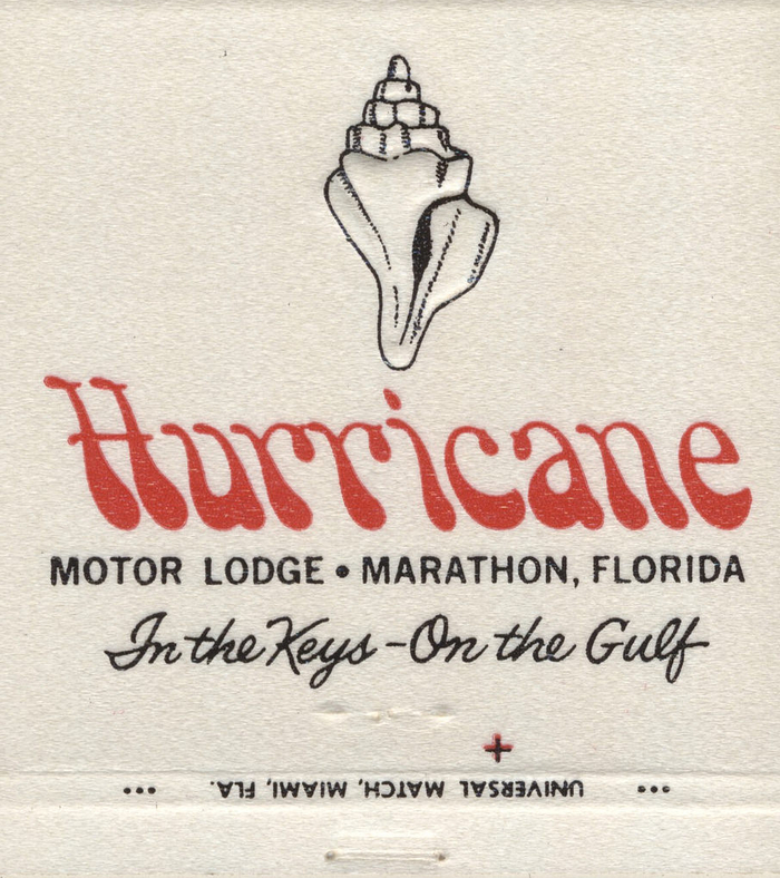 Hurricane Motor Lodge matchbook 3