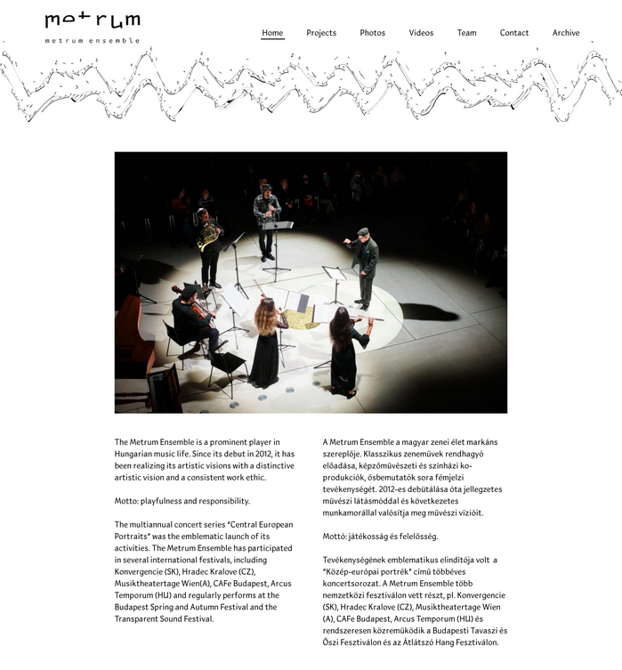 Metrum Ensemble website 1