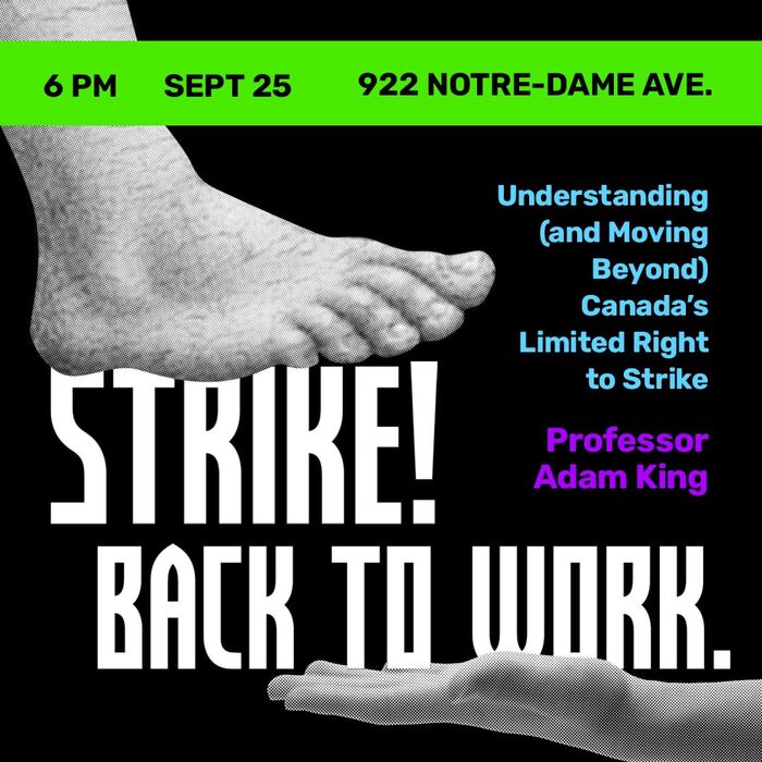 A social media graphic announcing a guest speaker seminar with Adam King.