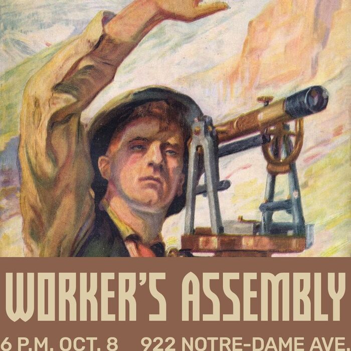 A monthly assembly announcement, featuring Demur and Rubik.