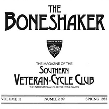 Veteran-Cycle Club’s <cite>The Boneshaker</cite> magazine logo