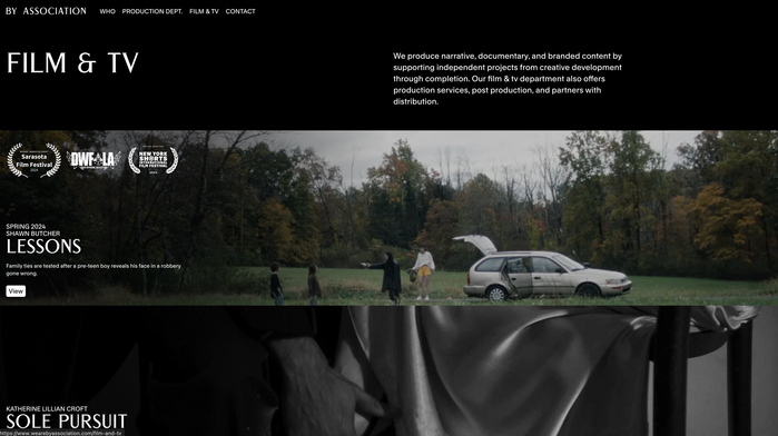 By Association identity and website 5