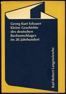 <cite>Kleine Geschichte des deutschen Buchumschlages im 20. Jahrhundert</cite> by Georg Kurt Schauer