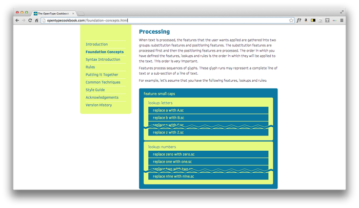 The Unofficial OpenType Cookbook 5