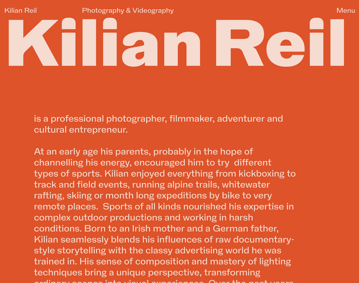 Kilian Reil’s portfolio website 3